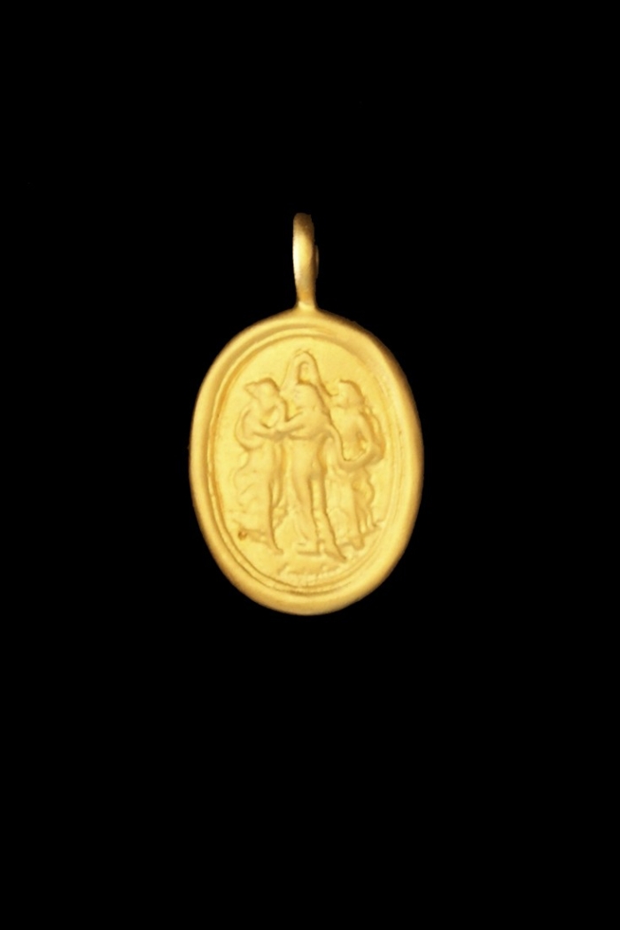 Drop, 3 Graces – Beauty, Charm and Grace, 18kt vermeil