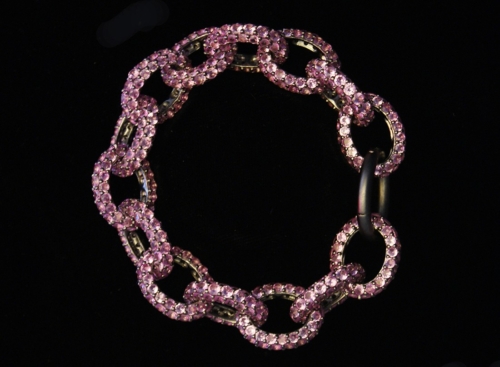 Pave Pink Sapphire Bracelet