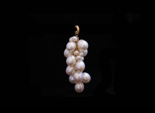 Drop, Tassel, White Cultured Freshwater Pearls