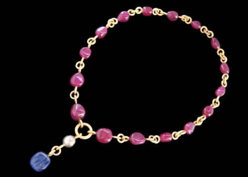 Ruby South Sea and Tanzanite Necklace