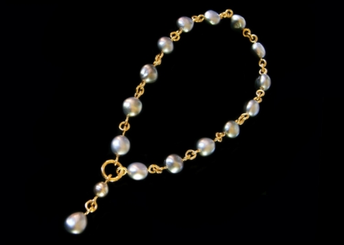 Necklace, 17″ Style and Love Forever Gray South Sea Pearls