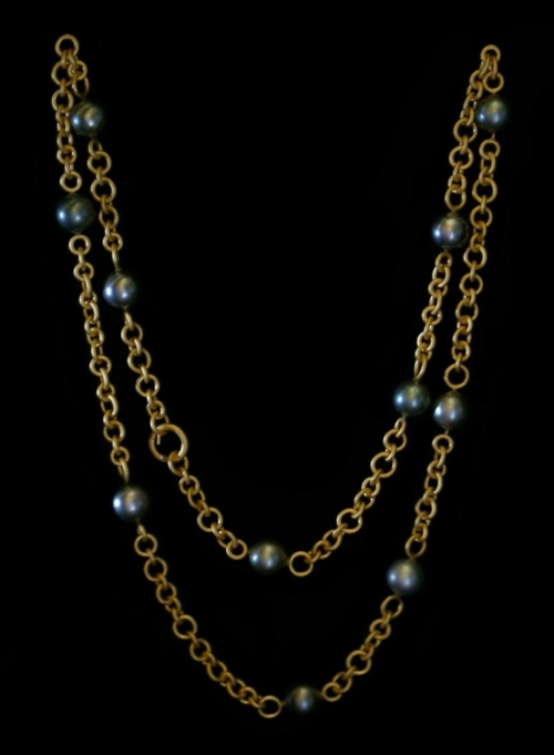 Necklace, Round Chain with Cultured South Sea Pearls
