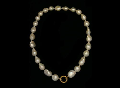 Necklace, White Baroque Cultured Freshwater Pearls