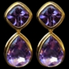 Earrings Clips Amethyst