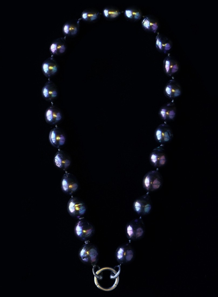 Black Cultured Freshwater Pearl Necklace