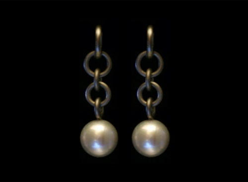 2" Love and Style Forever Gray Cultured Freshwater Pearl Hoop Earrings