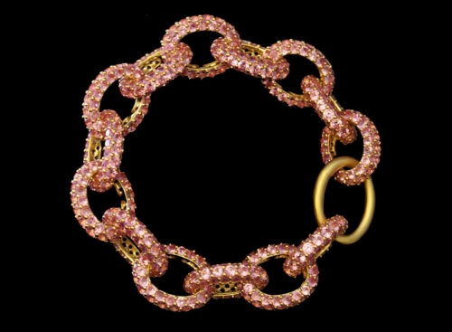 Pave Pink Sapphire Bracelet