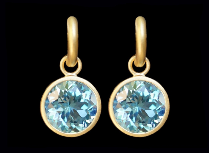 Hoops 15mm Blue Topaz