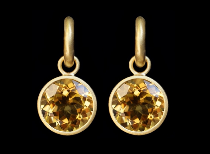 Hoops 15mm Citrine