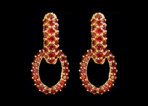 Ears_Hoops_Pave_1_Link_Red